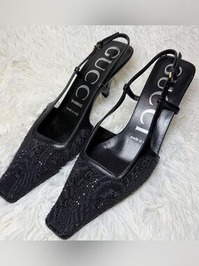 GG Crystal Slingback Pump